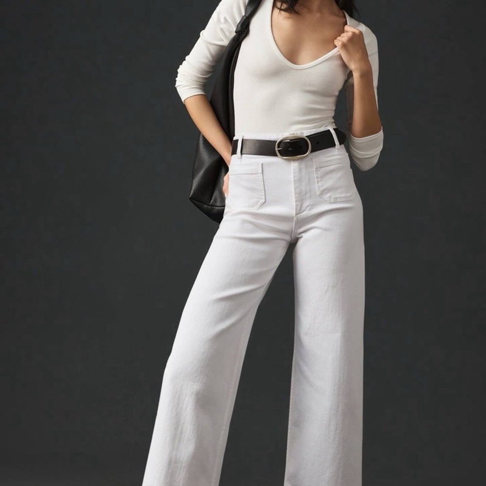 Maeve Colette 30 white jeans pants